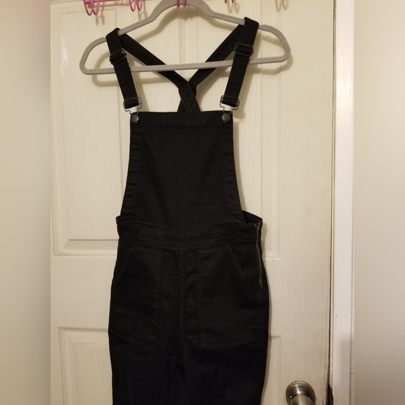 Madewell Cali Demi-Boot Overalls in Black Frost Size Small - Picture 15 of 16